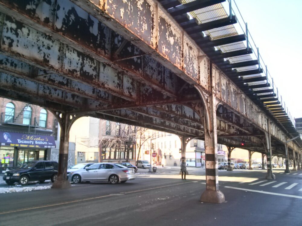 elevated train structure