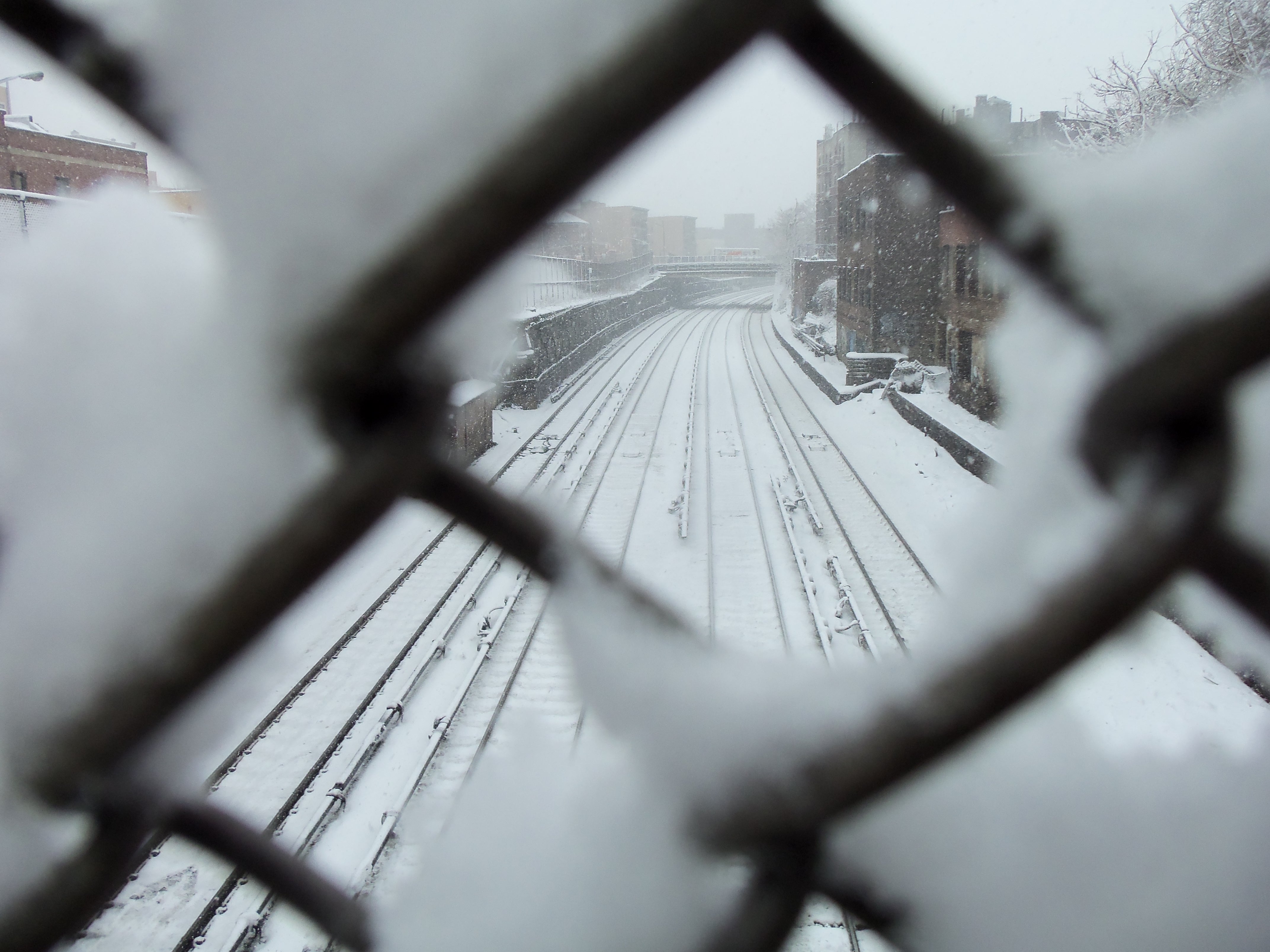 Metro North tracks in the winter