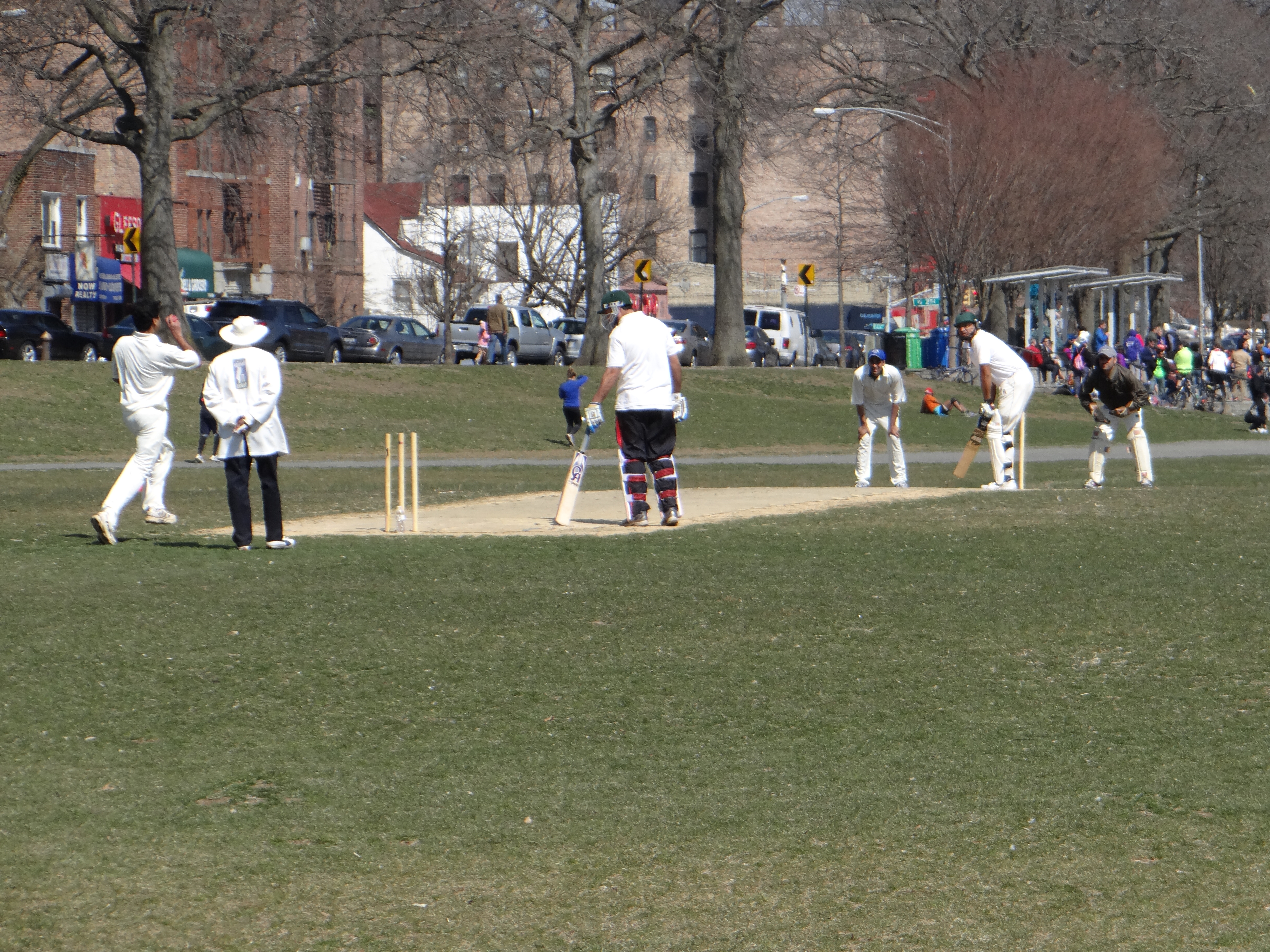 cricket players on Parade Ground