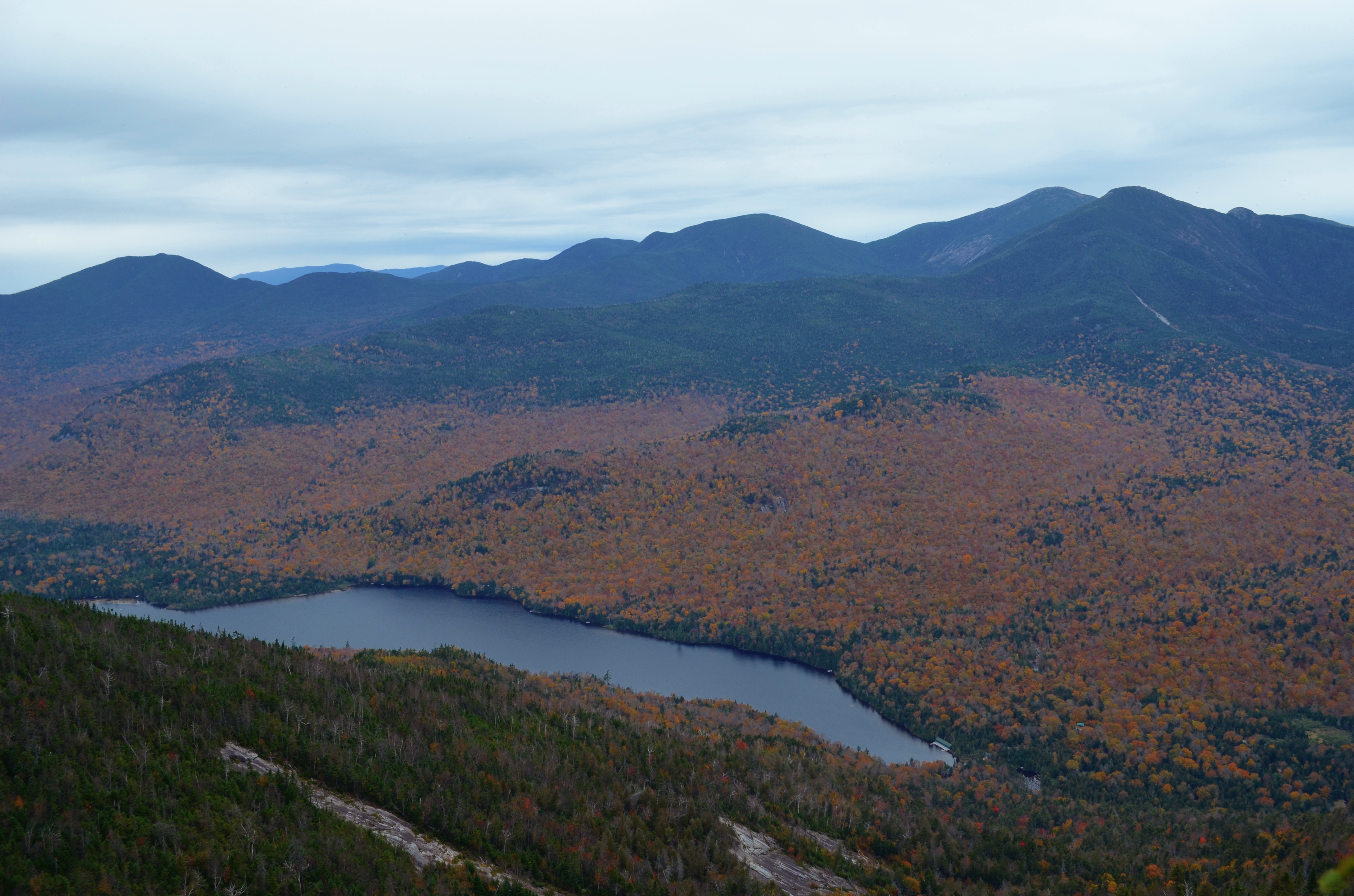 Upper Ausable Lake from Lookout Rock