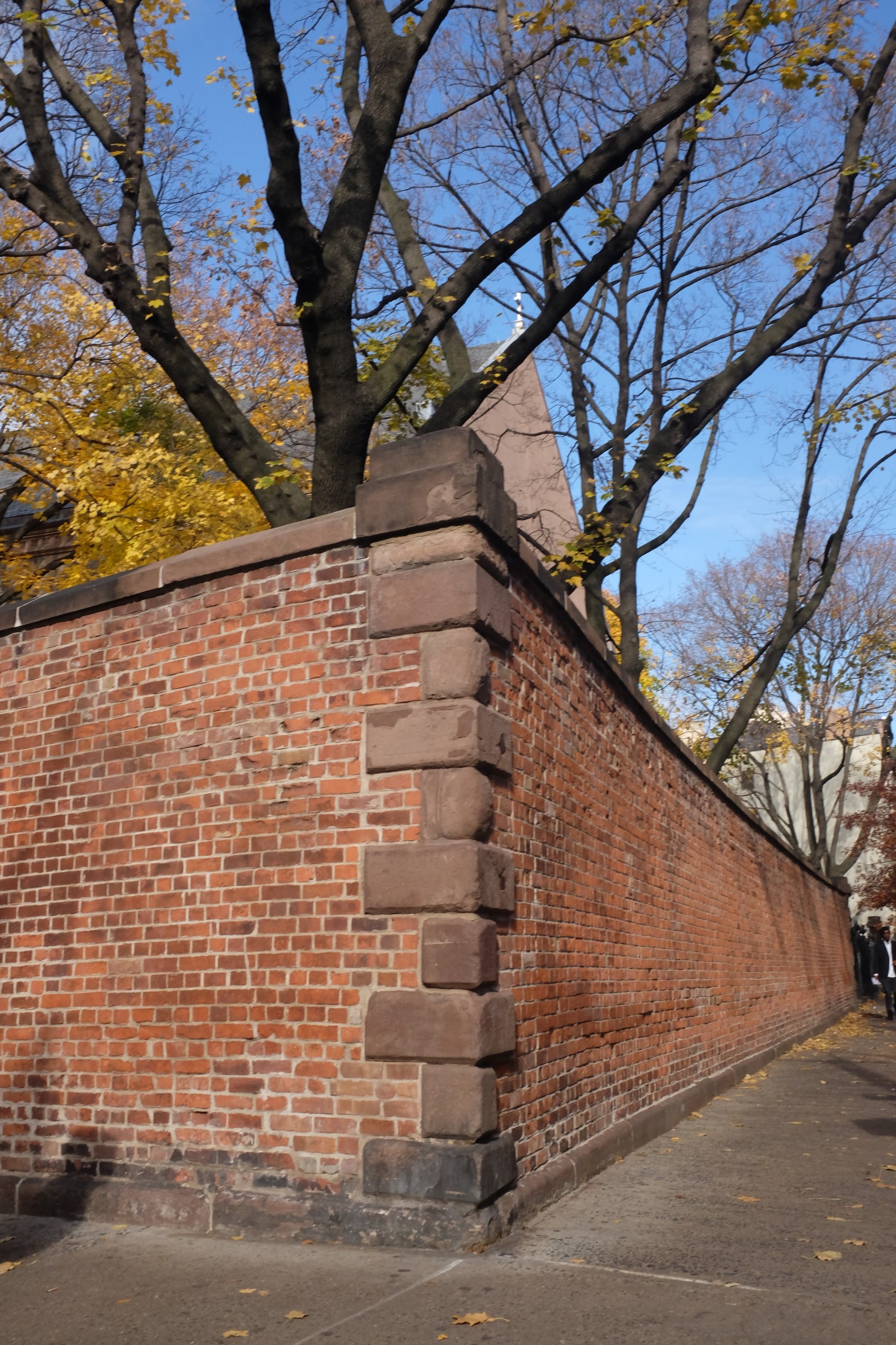 high brick wall