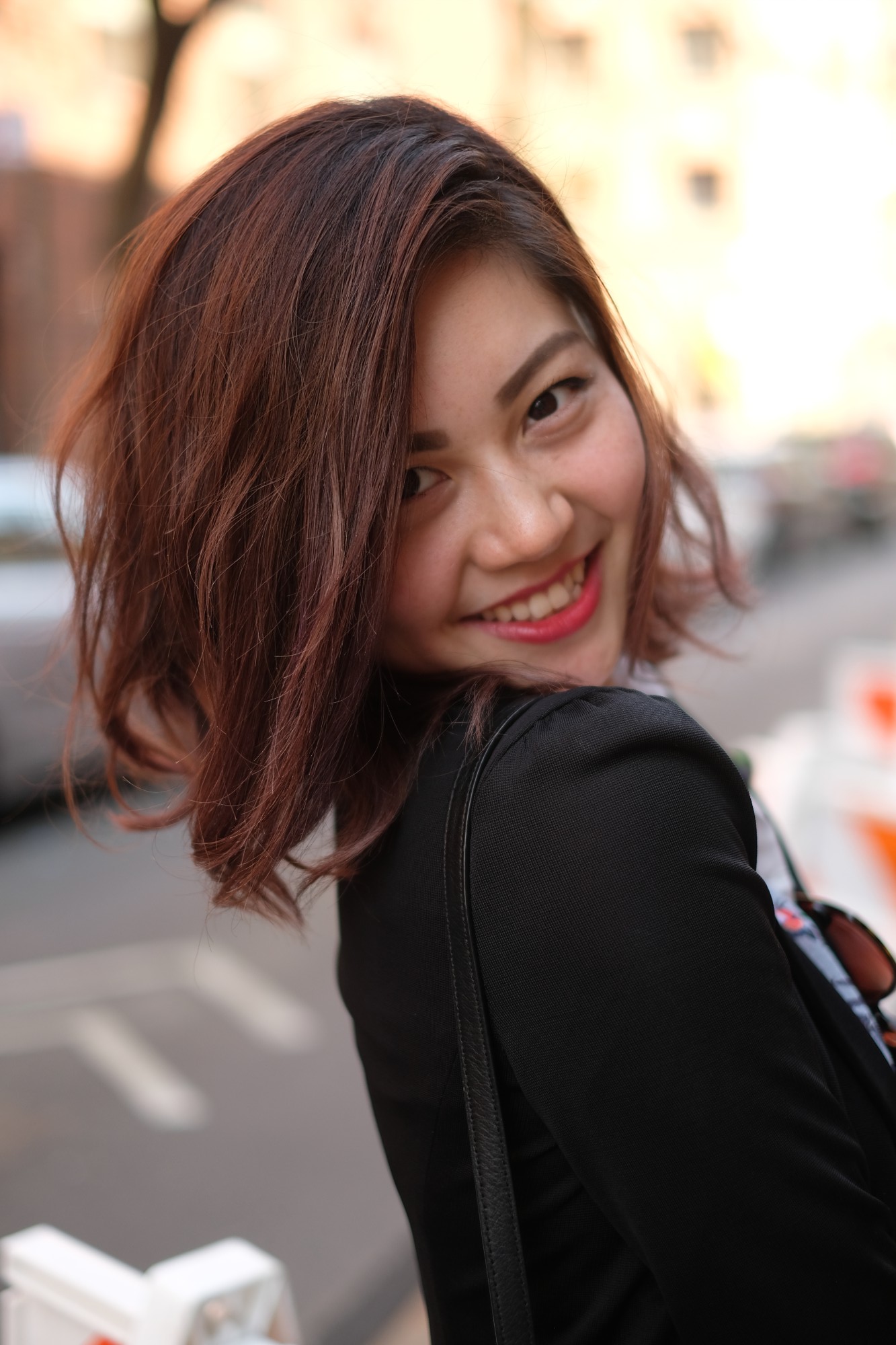 smiling Japanese model
