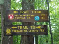 Junction of Terrace and Wittenberg - Cornell trails