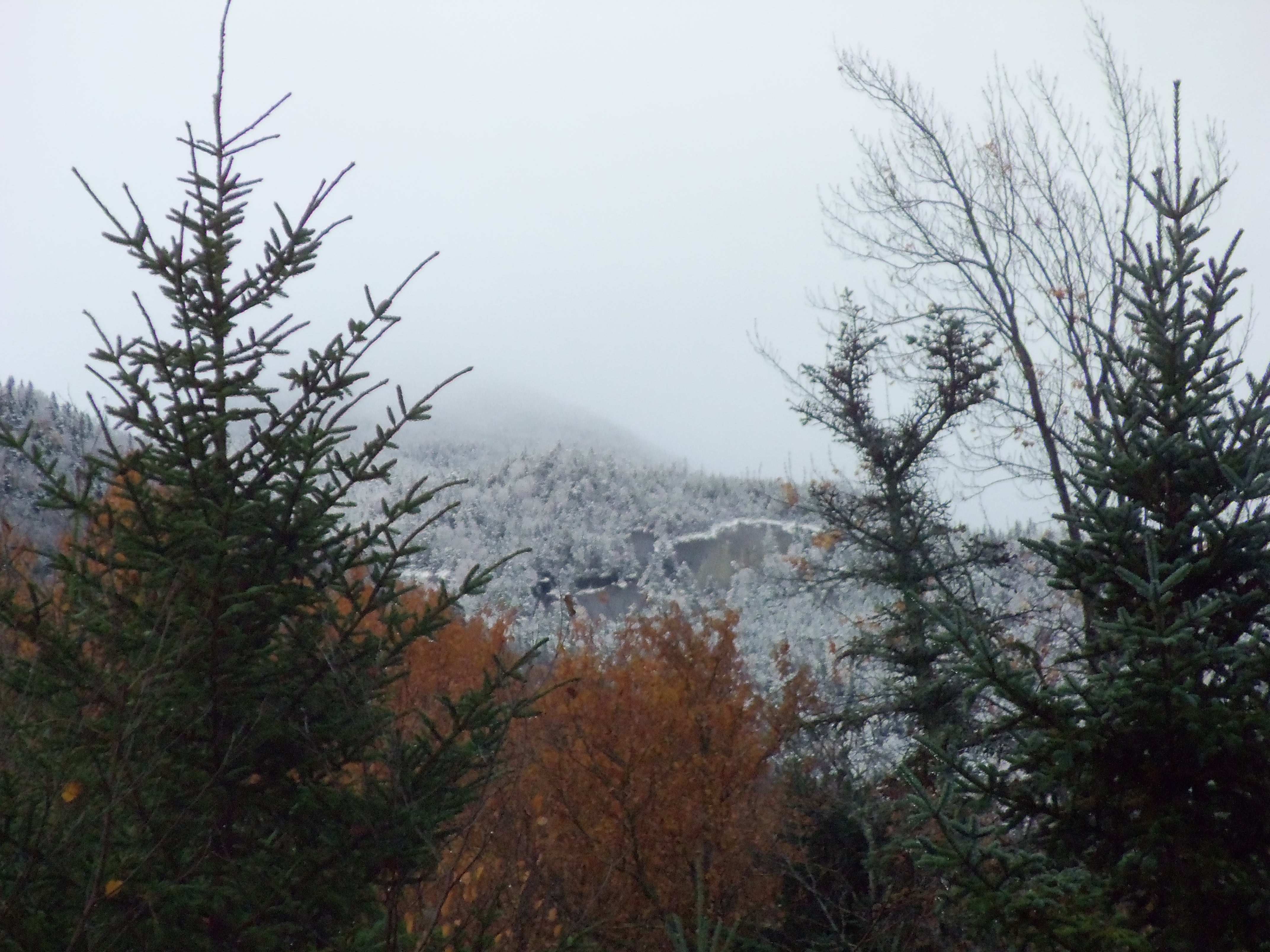 October snow on the Great Range, Adirondacks