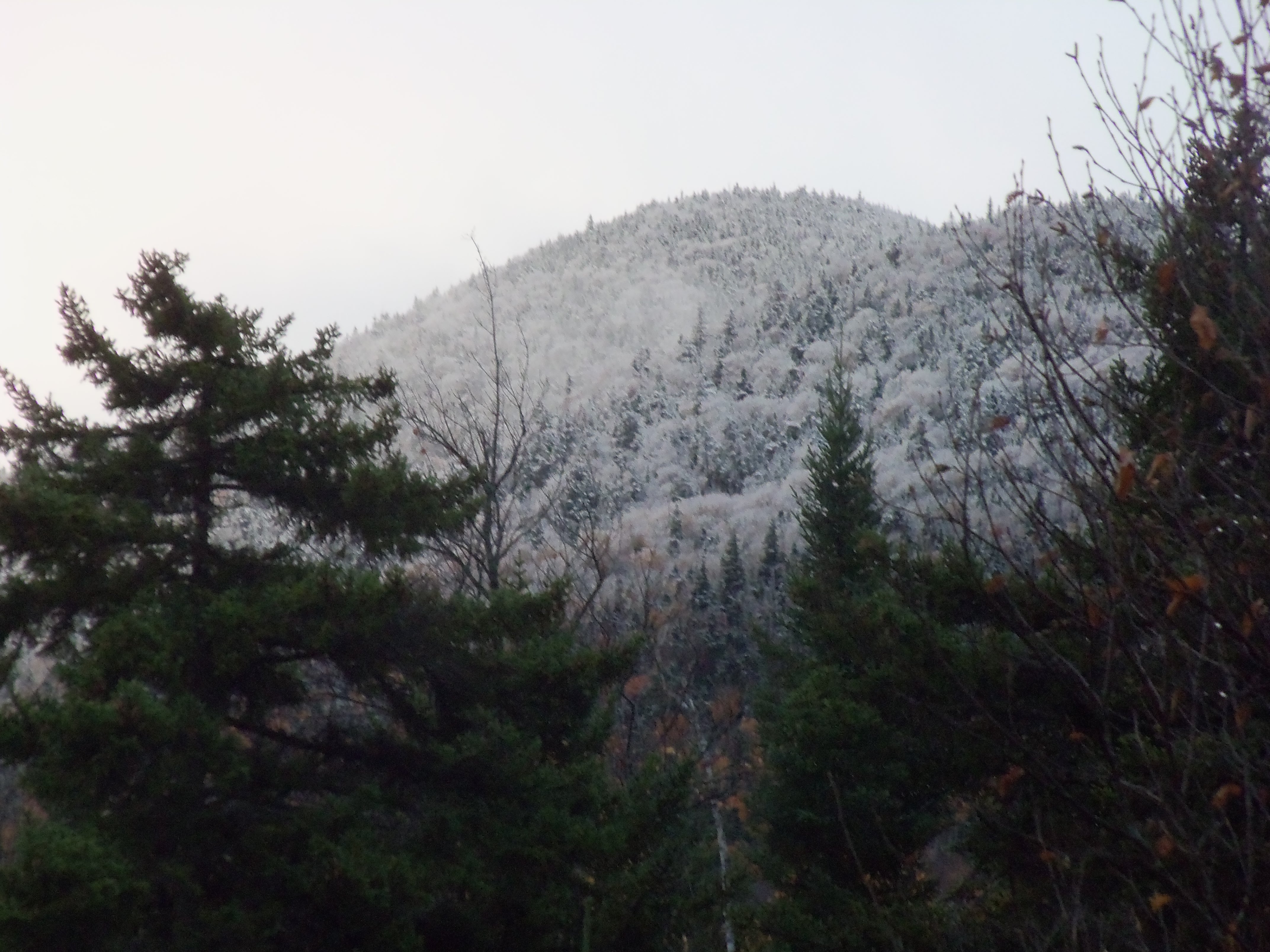 Snow on Lower Wolfjaw, October, 2012