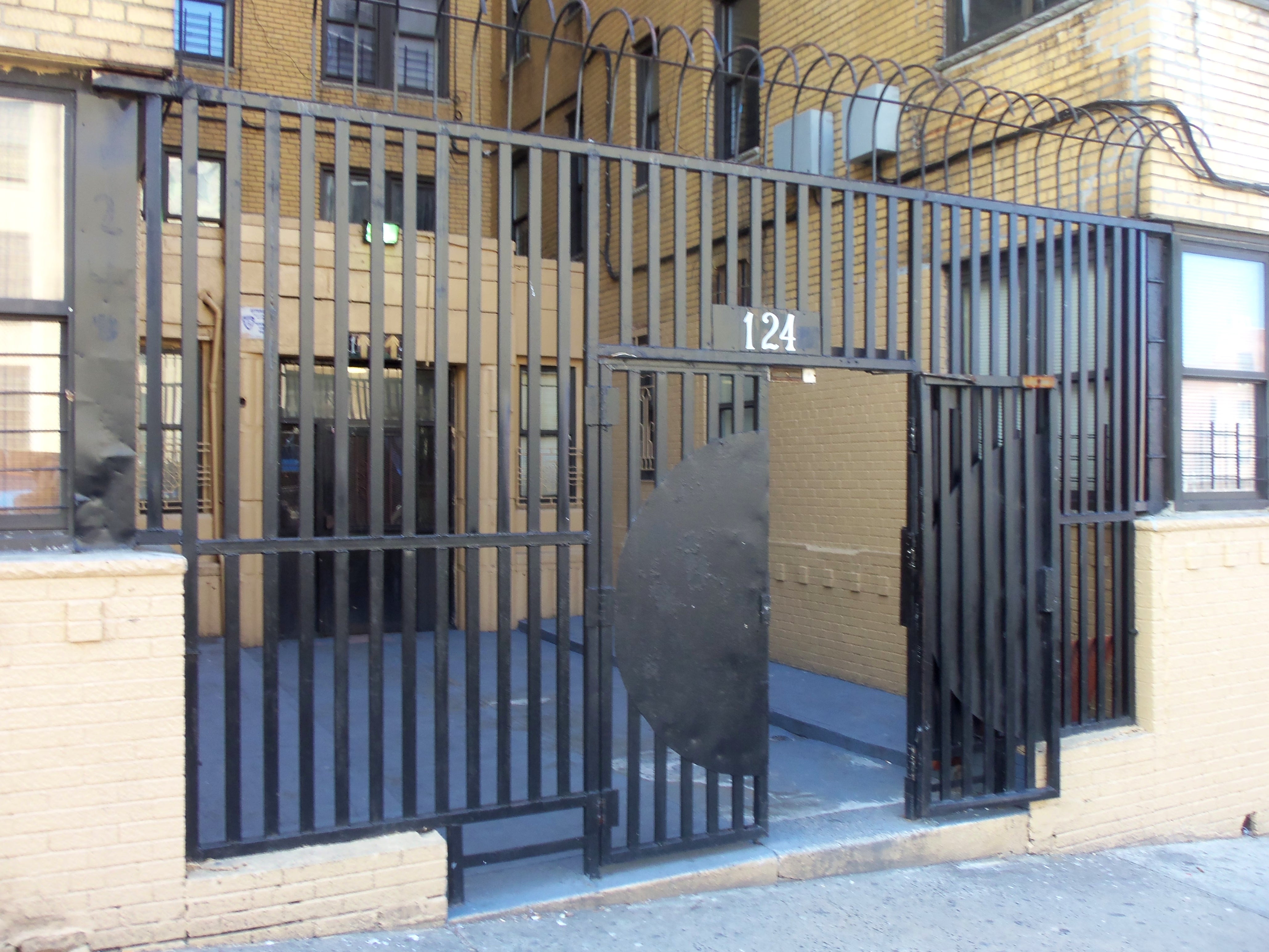 entry to 124 East 176th Street