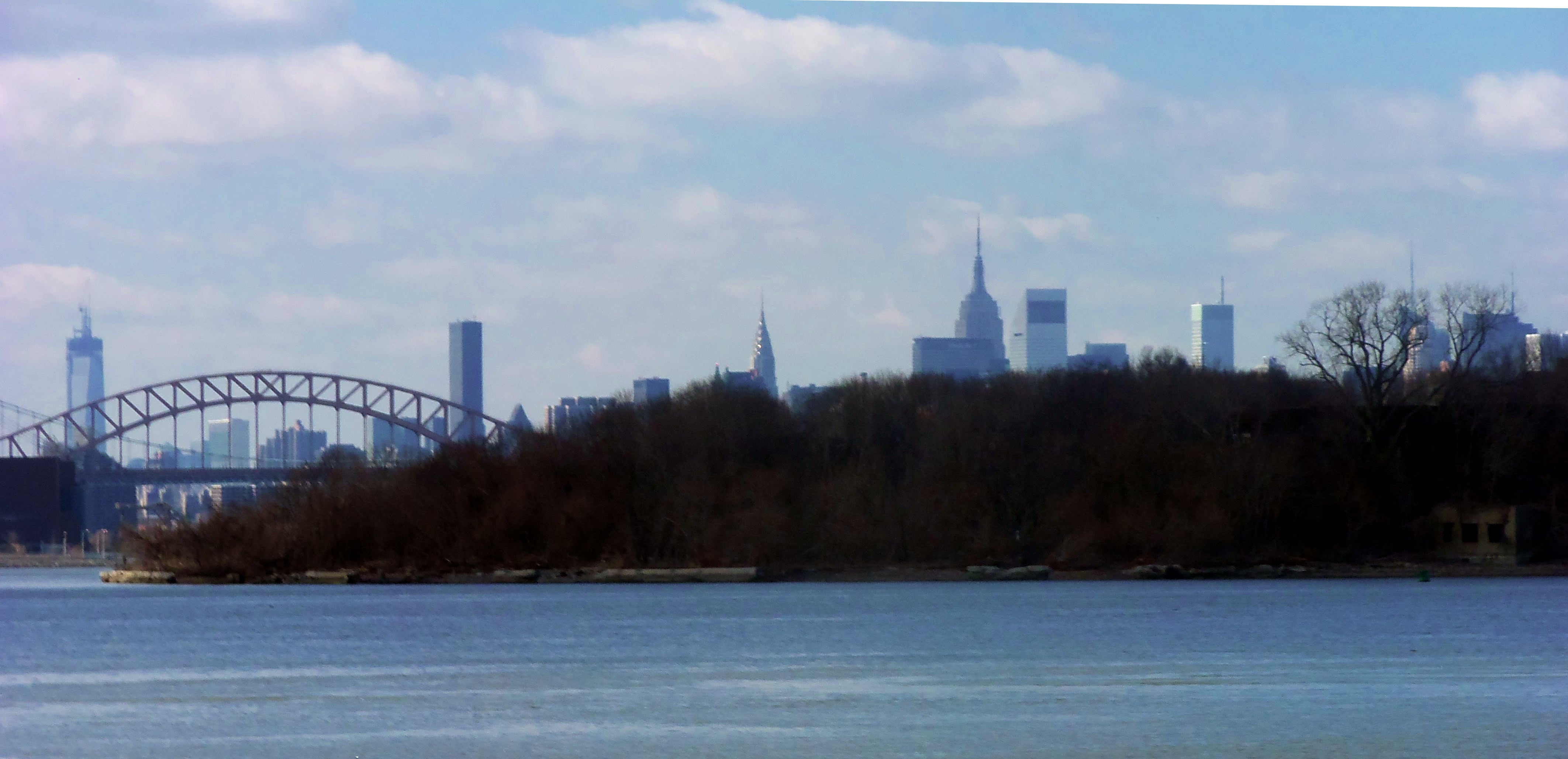 North Brother Island and Manhattan skyline