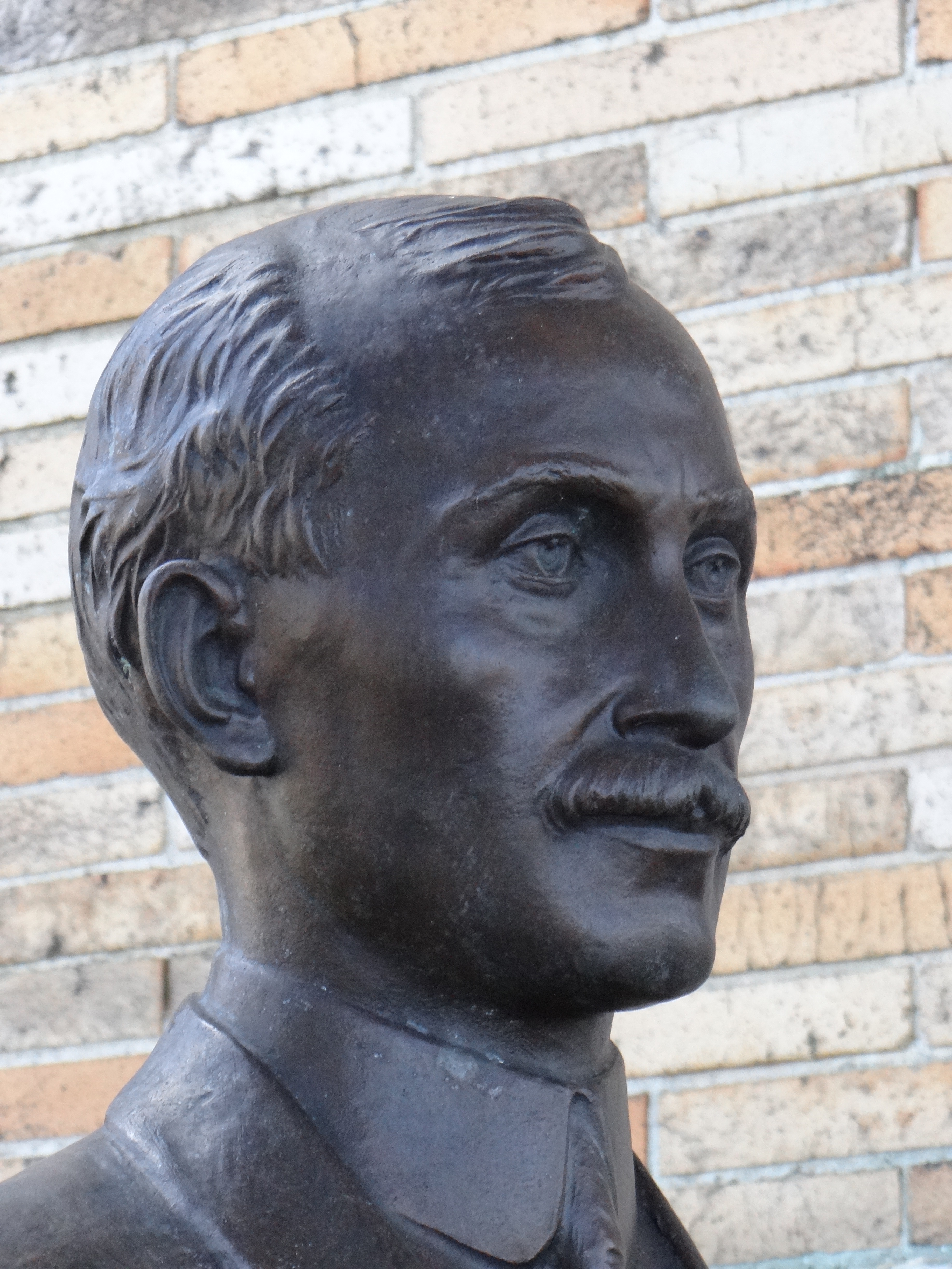Bronze portrait bust at Hall of Fame