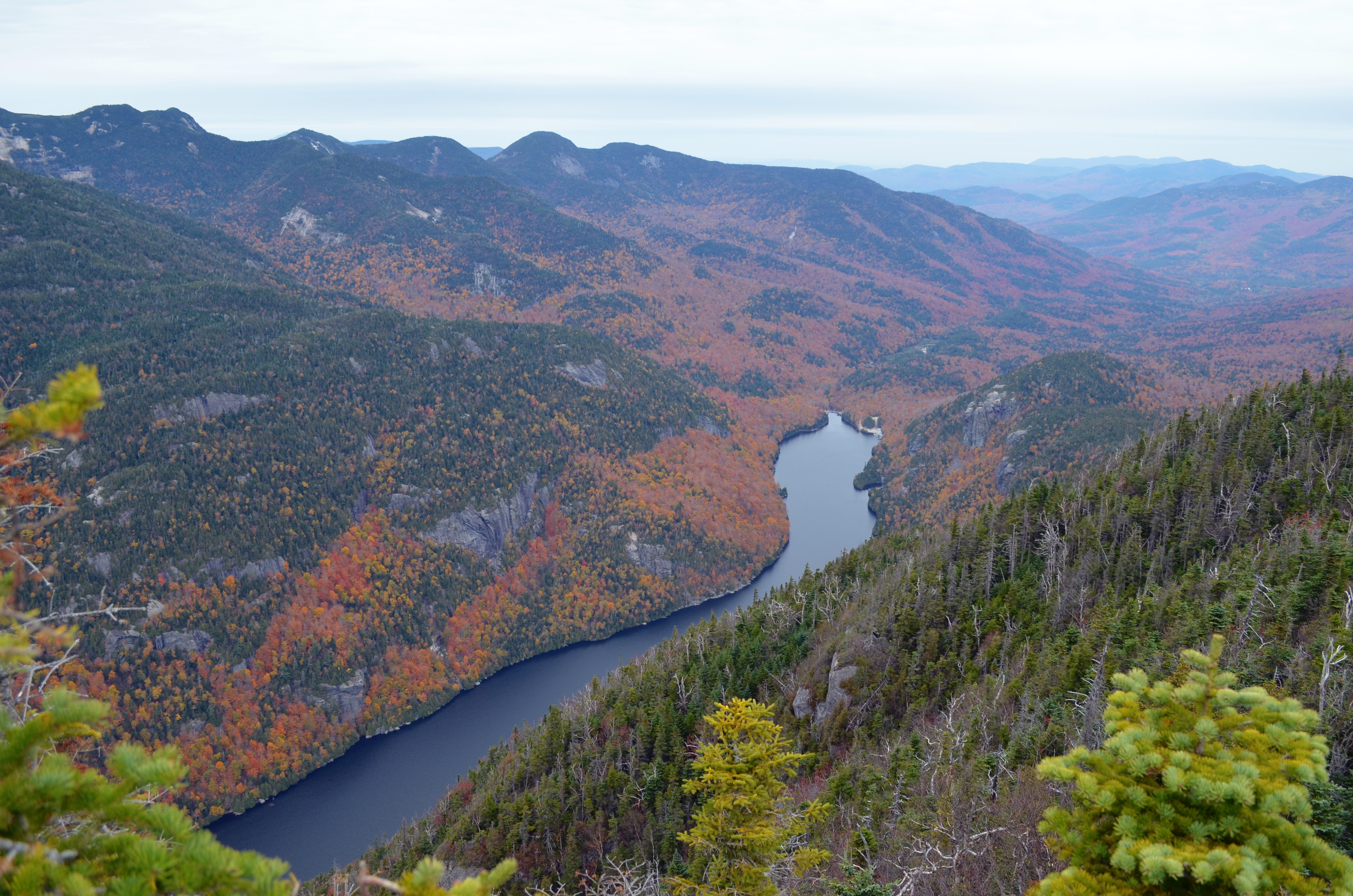 Lower Ausable Lake from Mt. Colvin