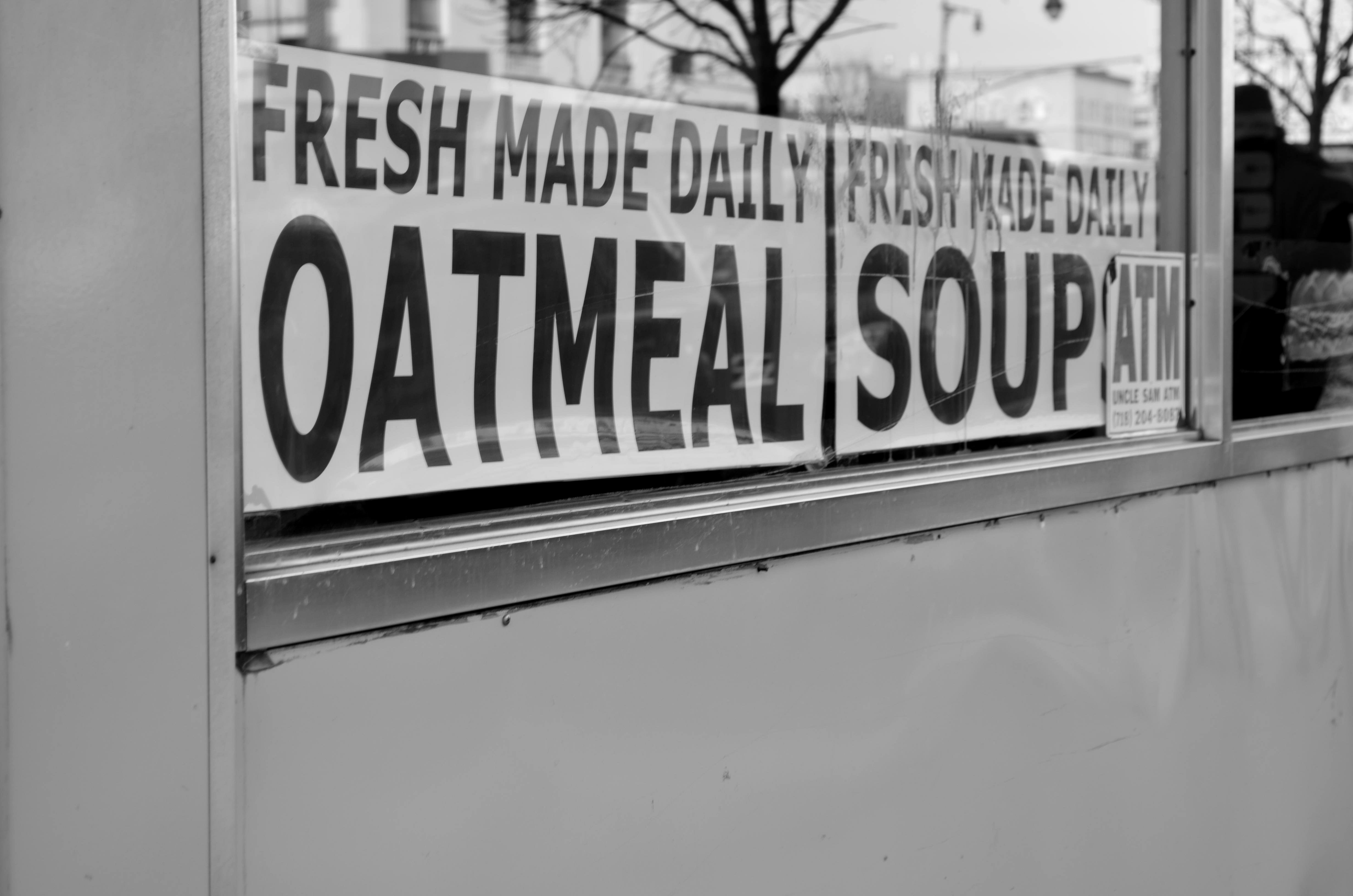 oatmeal soup signs