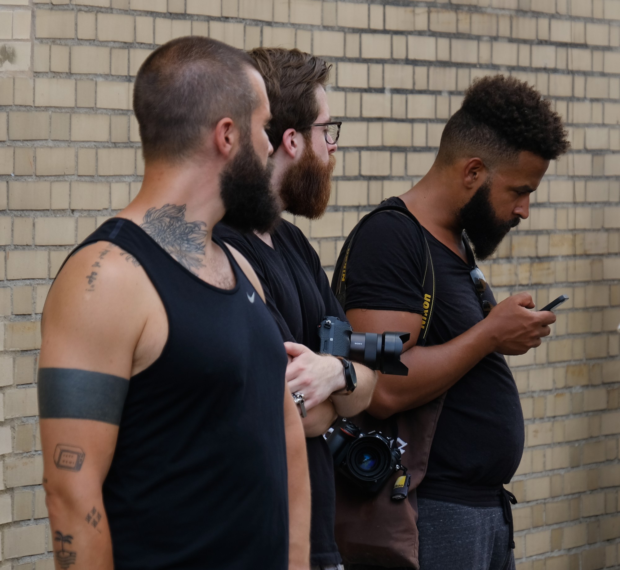 3 bearded street photographers